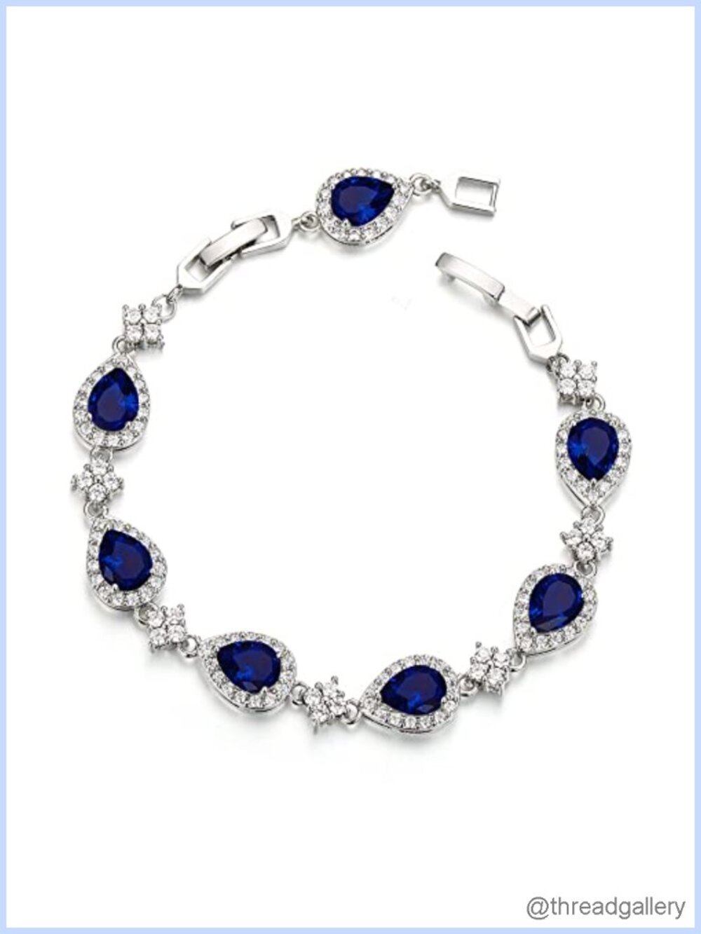 Cubic Zirconia Pear Shaped Bridal Tennis Bracelet